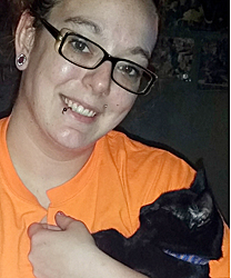 Salem, a 5 month old black kitten
