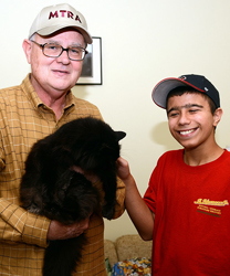 Bud with Bob and His Cat Cleo